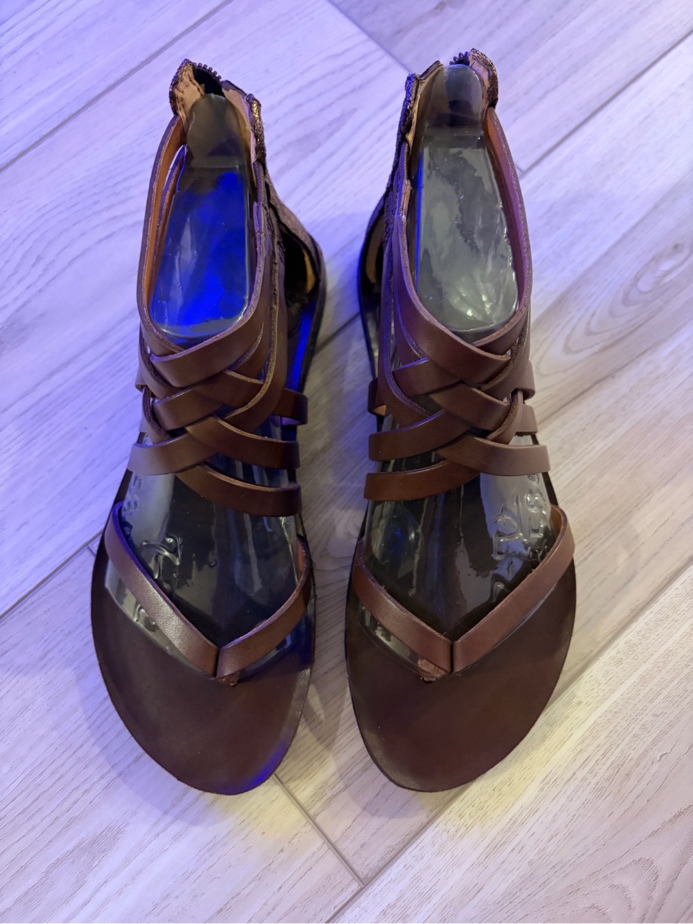 Lucky Brand Brown Strappy Gladiator Sandals - Classic Summer Style